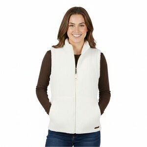 NWOT Free Country White Sherpa Vest